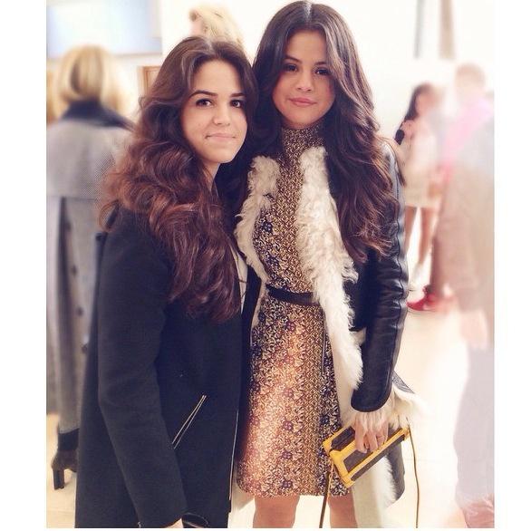 Selena with fan in Paris