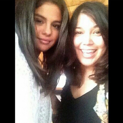 Selena with a fan in Texas