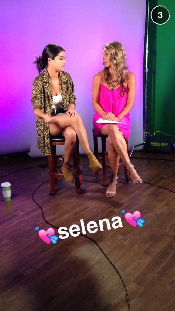 Selena on MTV's snapchat