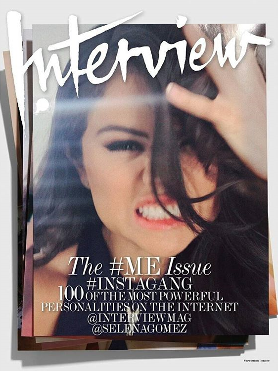 Selena on the cover of Interview magazine