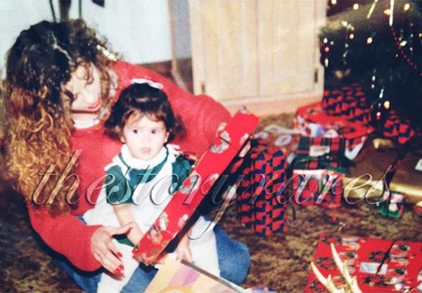 Selena with Mandy on Christmas