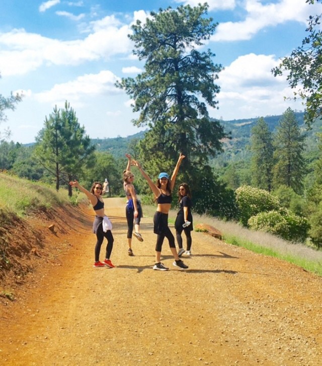 Selena with friends in California