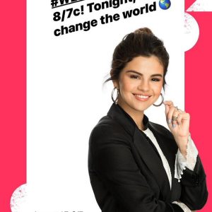 17 August Selena on Instagram Stories: Join me tonight for #WEday on ABC