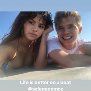 15 August Selena in Caleb Stevens’s Instagram Story