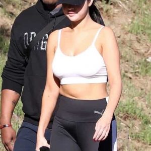 19 December Selena is out hiking in Malibu, California