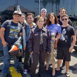 24 April Selena with fans at rehearsals for We Day California