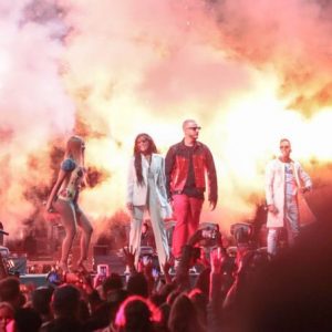 12 April Selena performing Taki Taki with DJ Snake, Ozuna and Cardi B at Coachella