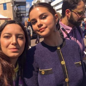 15 May Selena with a fan in Cannes