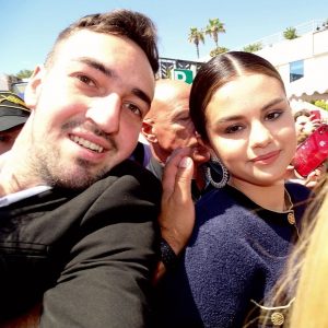 15 May new pic of Selena with a fan at “The Dead Dont Die” photocall in Cannes, France