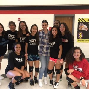 9 September Selena visits her old middle school in Grand Prairie, Texas