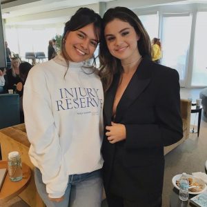 22 October Selena with a fan at Interscope in Los Angeles, California