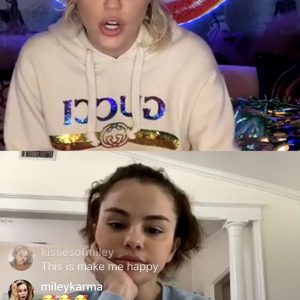 3 April Selena appeared on Miley Cyrus’ Instagram Live show “Bright Minded”
