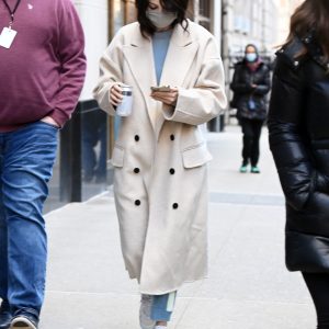 17 January Selena on set of Only Murders In The Building in New York