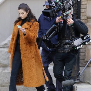 24 February Selena on set of Only Murders In The Building in New York