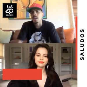 3 February Selena talks Baila Conmigo for Los 40 Equador