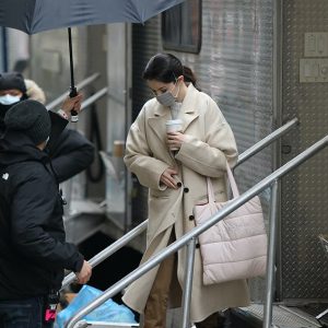 9 February Selena spotted on set of Only Murders In The Building in New York