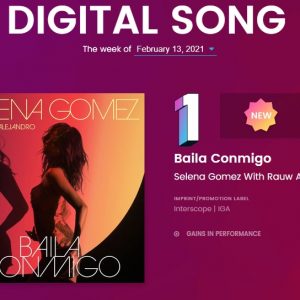 9 February Baila Conmigo debuted from #1 on Billboard Latin Digital Songs Sales