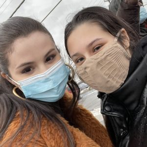 22 February Selena with fans in New York today!