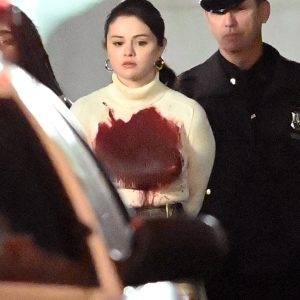 10 April spoiler alert… New candids of Selena from set of Only Murders In The Buildiung