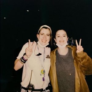 14 April Selena with the crew on set of Only Murders In The Building