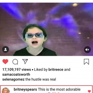 26 May Britney Spears commented on Selena’s Instagram video “The hustle was real”