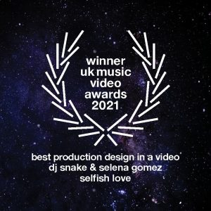 5 November: Selfish Love wins “Best Production Design” at UK Music Video Awards 2021!