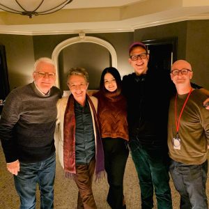 1 December: another new pic of Selena with the cast of Only Murders In The Building on set of the second season!