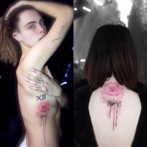 29 December: Selena & Cara Cara Delevingne got Rose matching tattoos!