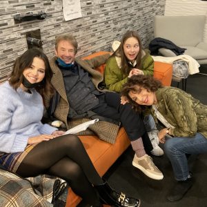 9 February: new pic of Selena & Martin Short on set of Only Murders In The Building