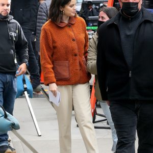 23 March: Selena arriving on set of Only Murders In The Building in New York!