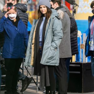 7 March: Selena filming new episode of Only Murders in New York