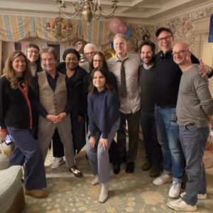 29 March: new pic of Selena, Paul Rudd & the cast backstage on set of Only Murders In The Building