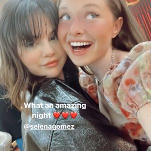 30 March: Selena with Zoe Colletti backstage on set of Only Murders In The Building!