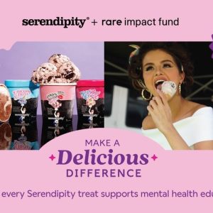 28 April: Selena talks with E! News why she’s greateful to have Serendipity join the Rare Impact Fund!