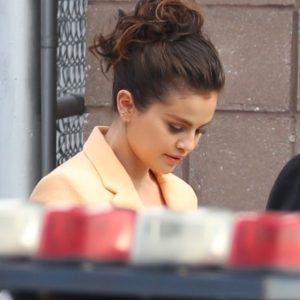 17 May: Selena spotted leaving Disney Upfront event in New York