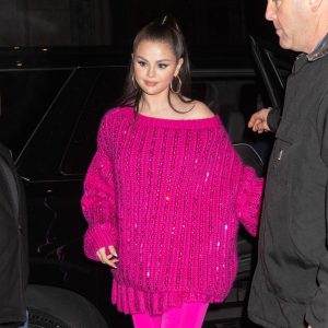 10 December: Selena leaving SNL afterparty looking like a barbie doll in New York