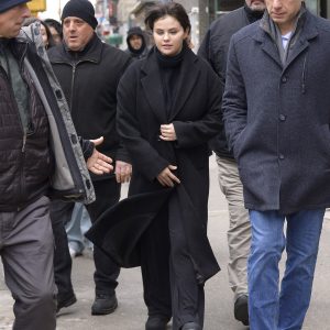 26 January: new candids of Selena from set of OMITB in New York