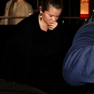 14 February: Selena spotted arriving at the Holiday Bar in New York