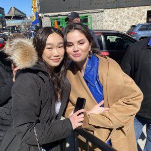 9 march: new picture of Selena with a fan in New York today