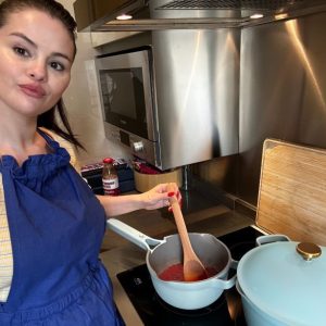 23 June: new picture of Selena for ‘Our Place’ kitchenware collection