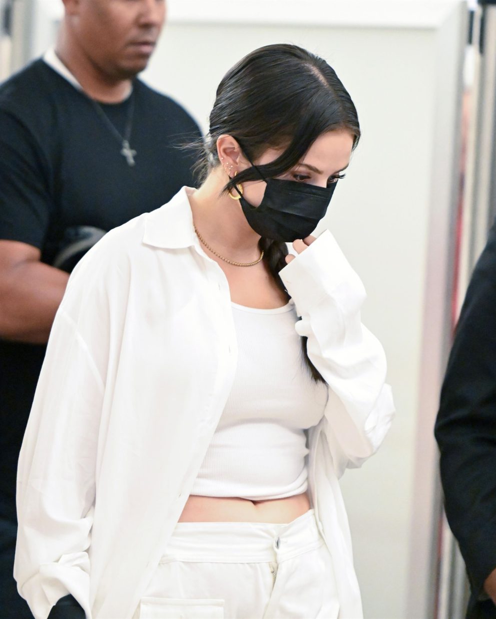 May 1: Selena arriving at JFK International Airport in New York