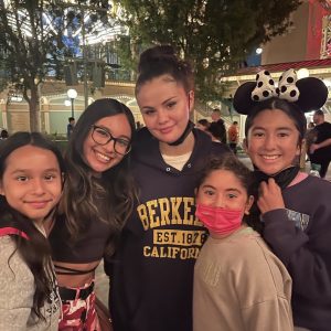 29 September: Selena with fans at Disneyland in California