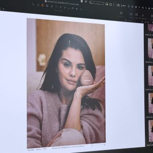 5 January: new picture of Selena from behind the scenes of photoshoot for Rare Beauty