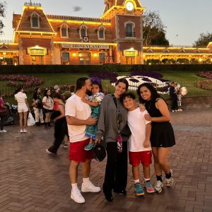 10 July: Selena with family recently at Disneyland