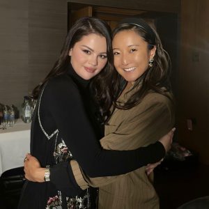 19 October: new pics of Selena with Ashley Park backstage at the BFI London Film Festival