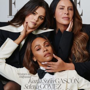 14 November: Selena Gomez, Zoe Saldana & Karla Sofia Gascon grace the cover of the Elle Magazine’s ‘Women in Hollywood’ edition