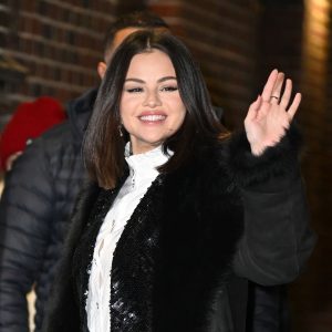 3 December: Selena arriving at the Ed Sullivan Theater in New York