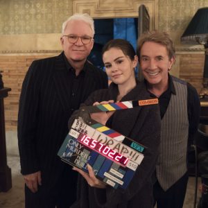 25 June: Selena, Steve Martin & Martin Short on set of Only Murders In The Building