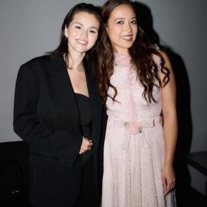 21 August: Selena with Laufey, backstage at the Grammy Museum