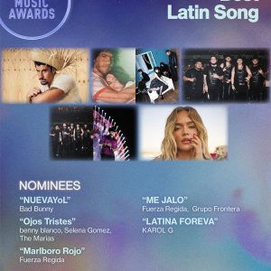 14 April: viote for ‘Ojos Tristes’ by Selena Gomez at American Music Awards 2026